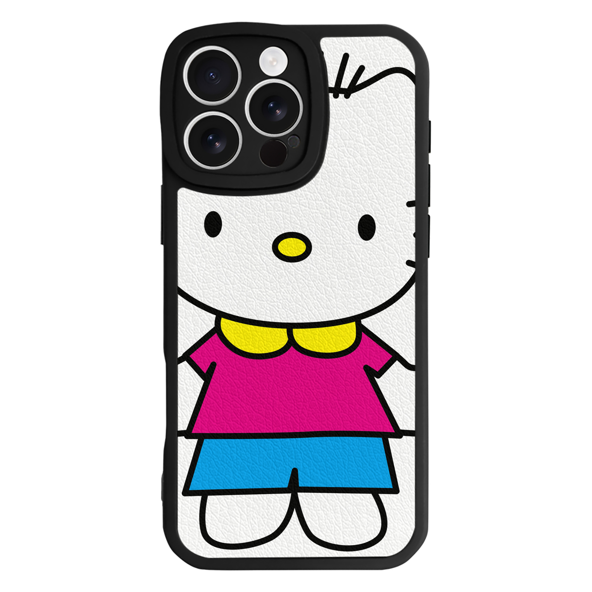 （画像用） Hello Kitty ハローキティ 【iPhone 16シリーズ対応】シリコンスマホケース（レザー調） 材質：シリコン